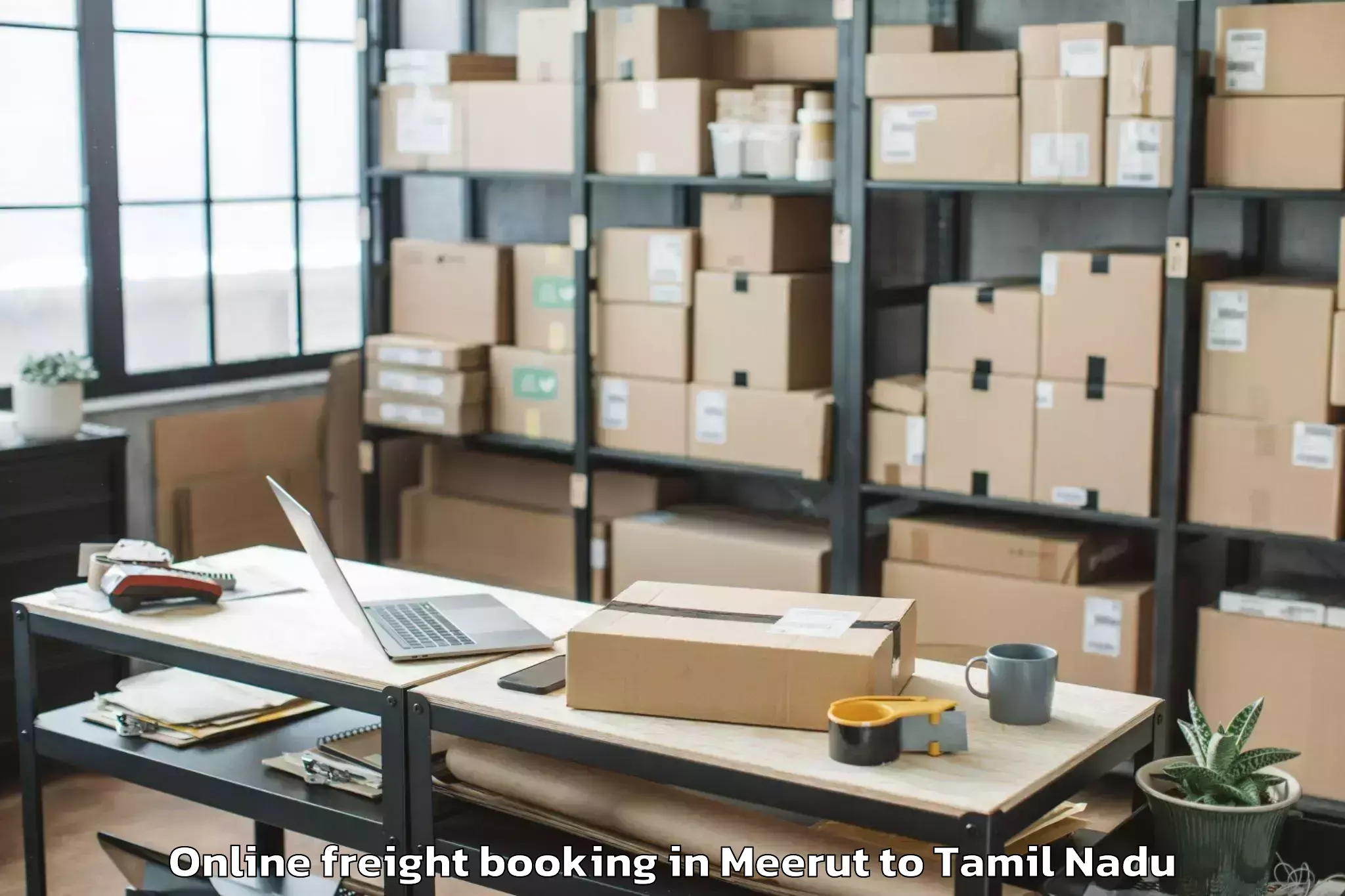 Affordable Meerut to Anna University Chennai Online Freight Booking